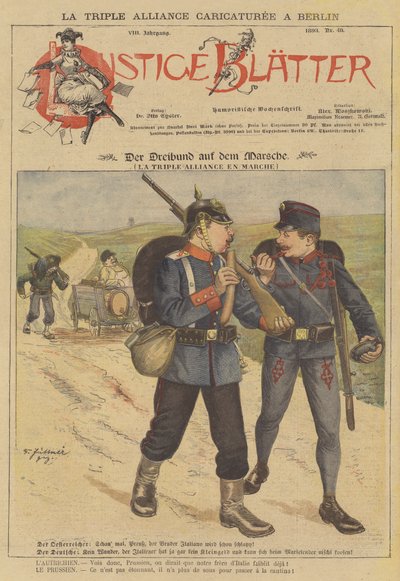 La Triple Alianza caricaturizada en Berlín de French School